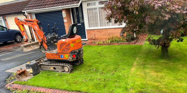 New charcoal block paving driveway