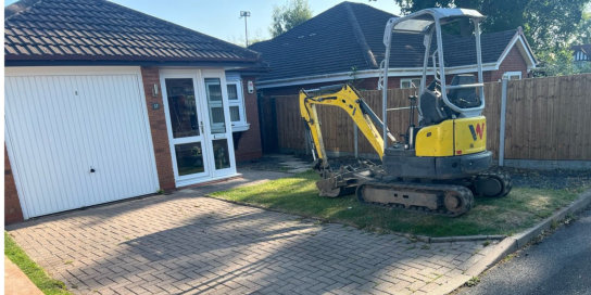 About to start work on a new granite stone driveway