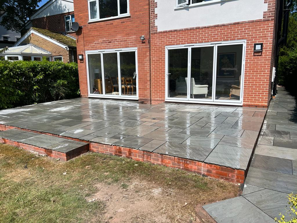 large patio in Wythall